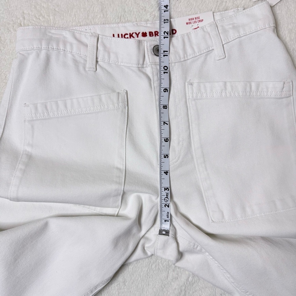 Lucky Brand Women’s Clean White High Waist Crop Wide Leg Jeans - Sz 10/30, NWT - Picture 4 of 16